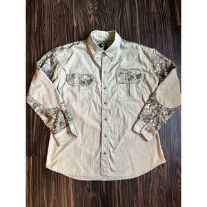 King's Outdoor World Hidden Camo Button Shirt Mens M Desert Hunting Illustrated